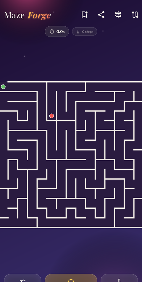 Square maze in the Aurora theme
