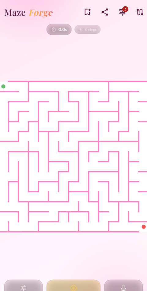 Square maze in the Kawaii theme